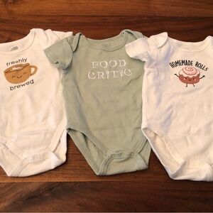 The littlest Indigo Organic onesie set (3) 6-12M
